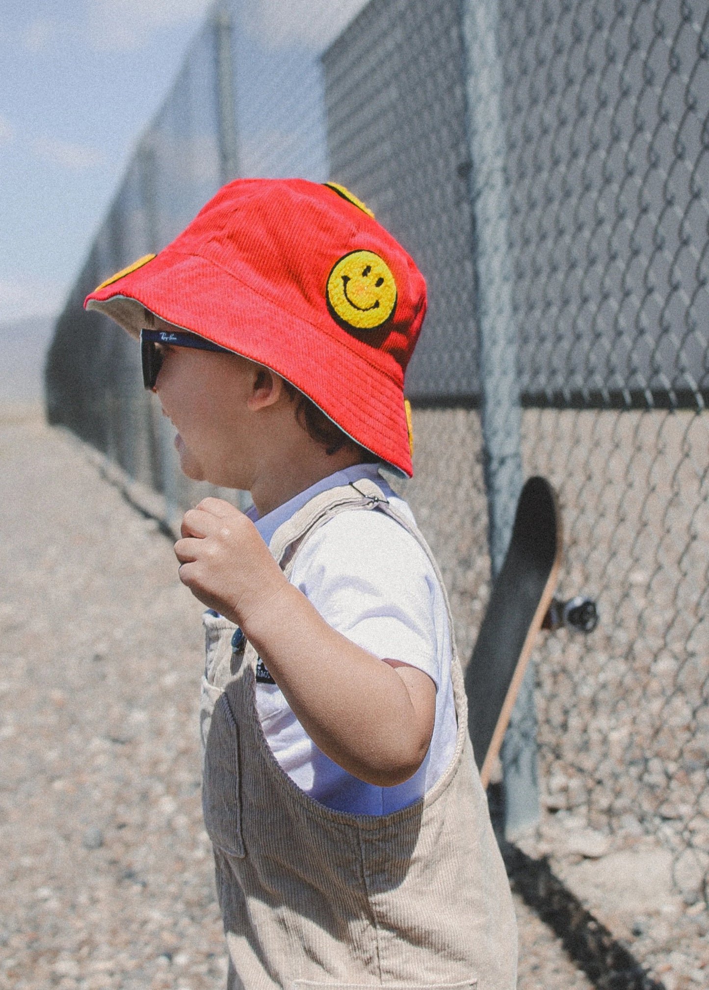 Smiley Bucket Hat Red