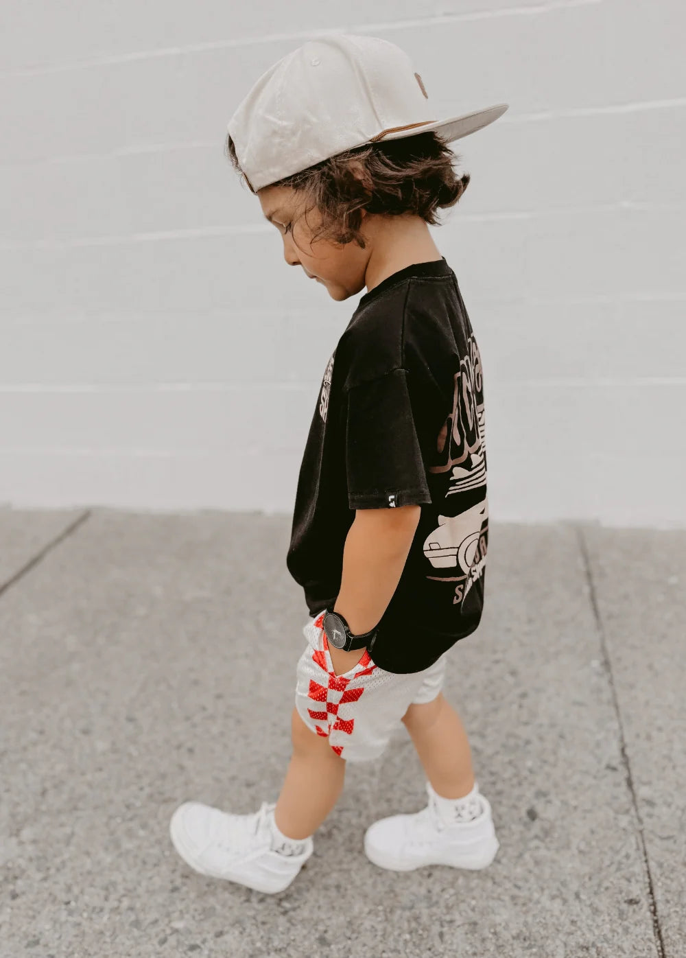 Red Checker Courtside Shorts