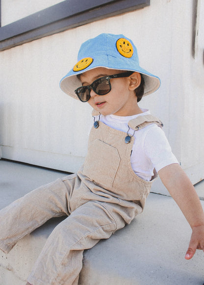 Smiley Bucket Hat Blue