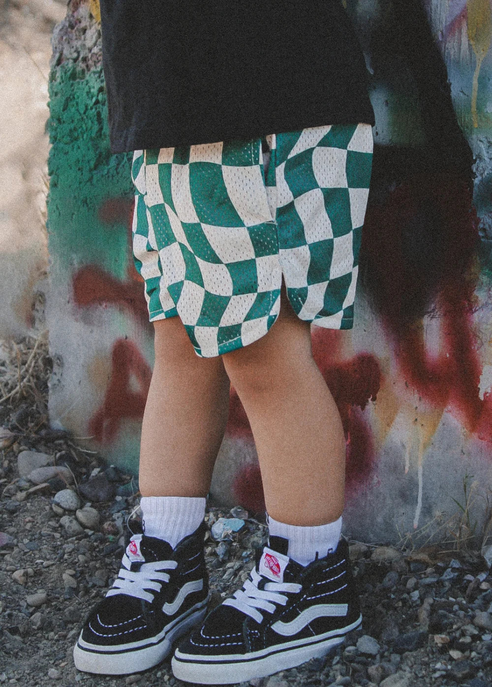 Green Checker Basketball Shorts