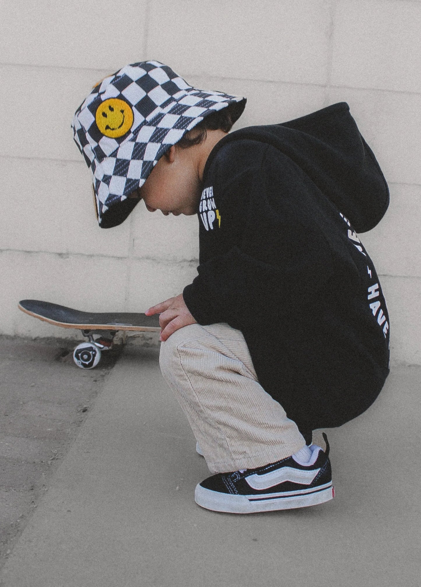 Smiley Bucket Hat Checkers