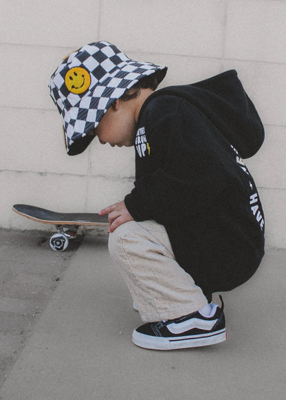 Smiley Bucket Hat Checkers